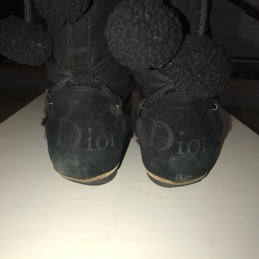 Christian Dior Fur lined Snow Boots Black - Picture 4 of 8